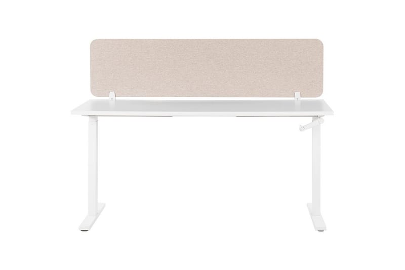 Skiljevägg för skrivbord Beliani Wally Beige, 130x2x40 cm Beige 160x2x40 cm - Innredning - Romdelere - Skjermvegg