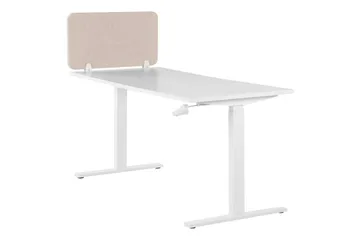 Skiljevägg för skrivbord Beliani Wally Beige, 130x2x40 cm Beige 72x2x40 cm - Innredning - Romdelere - Skjermvegg