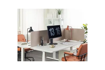 Skiljevägg för skrivbord Beliani Wally Beige, 130x2x40 cm Beige 72x2x40 cm - Innredning - Romdelere - Skjermvegg
