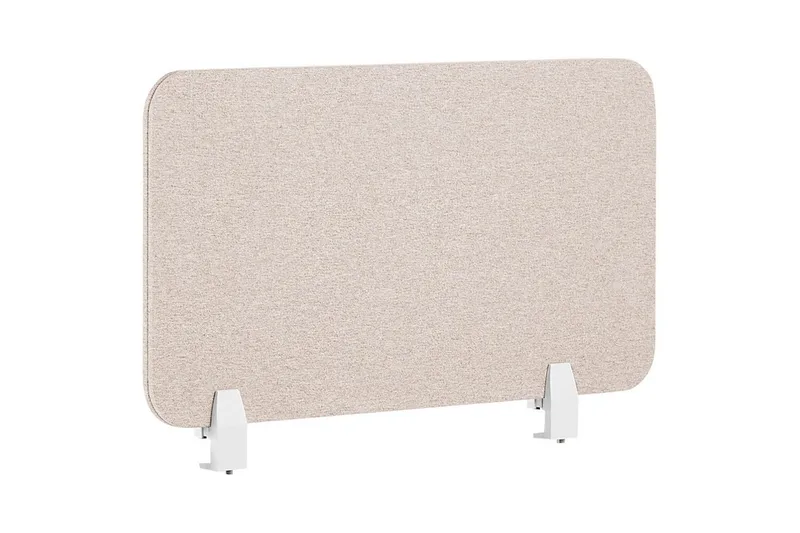 Skiljevägg för skrivbord Beliani Wally Beige, 130x2x40 cm Beige 72x2x40 cm, undefined