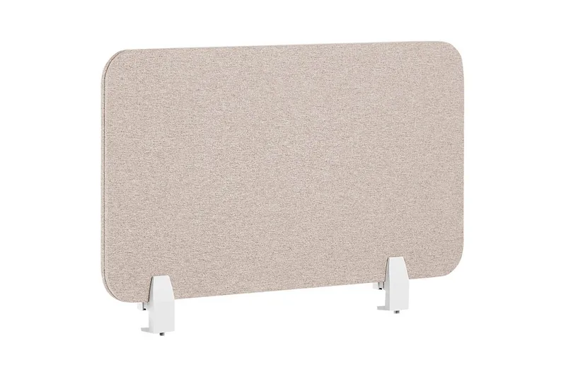 Skiljevägg för skrivbord Beliani Wally Beige, 130x2x40 cm Beige 80x2x40 cm, undefined