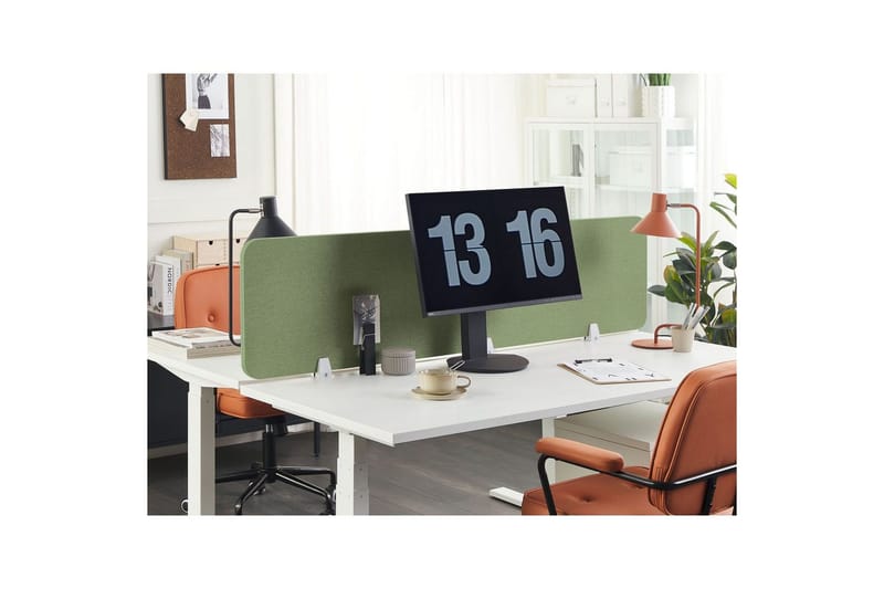Skiljevägg för skrivbord Beliani Wally Beige, 130x2x40 cm Green 180x2x40 cm - Innredning - Romdelere - Skjermvegg
