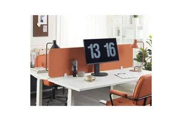 Skiljevägg för skrivbord Beliani Wally Beige, 130x2x40 cm Red 130x2x40 cm - Innredning - Romdelere - Skjermvegg