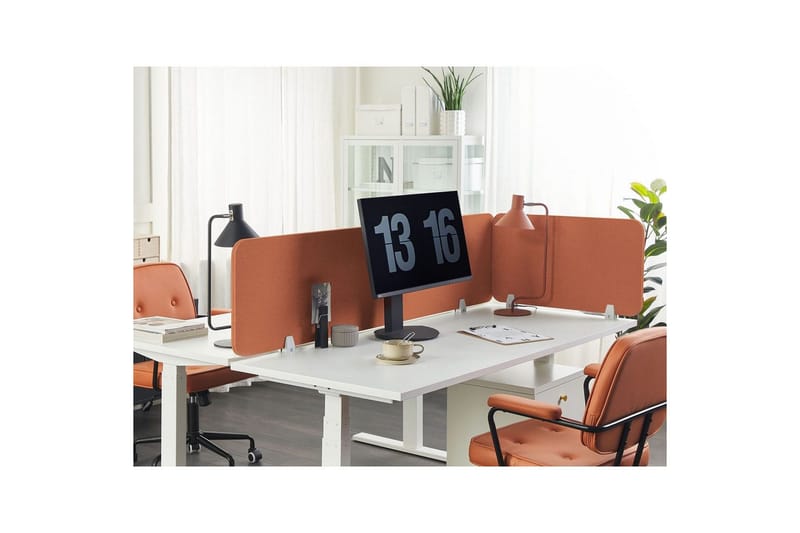 Skiljevägg för skrivbord Beliani Wally Beige, 130x2x40 cm Red 72x2x40 cm - Innredning - Romdelere - Skjermvegg
