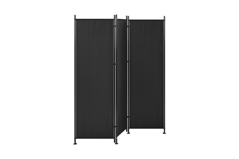 Skjermvegg 3 paneler 160 x 170 cm svart NARNI - Svart - Innredning - Romdelere - Skjermvegg