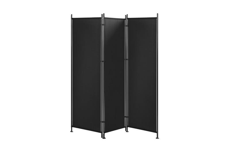 Skjermvegg 3 paneler 160 x 170 cm svart NARNI - Svart - Innredning - Romdelere - Skjermvegg