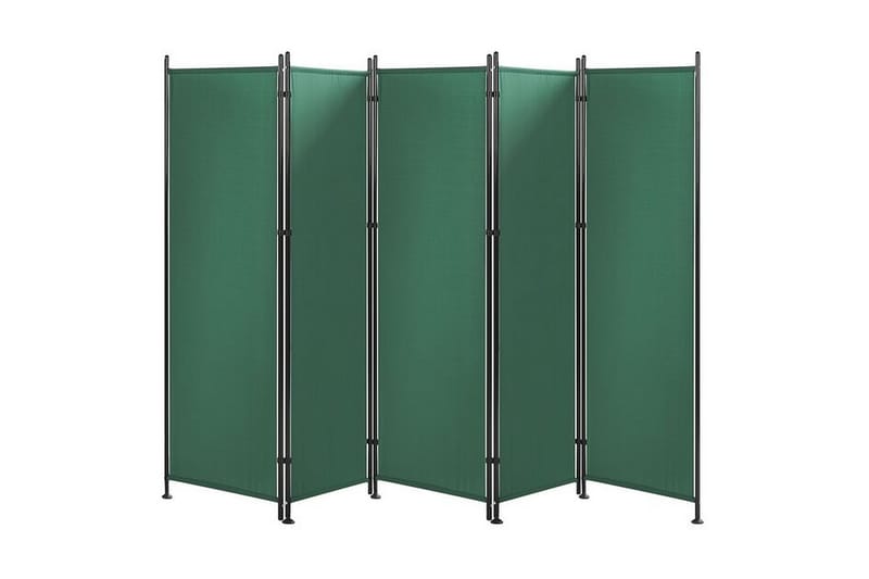Skjermvegg 5 paneler 270 x 170 cm grønn NARNI - Grønn - Innredning - Romdelere - Skjermvegg