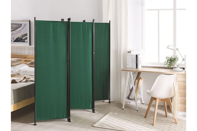 Skjermvegg 5 paneler 270 x 170 cm grønn NARNI - Grønn - Innredning - Romdelere - Skjermvegg