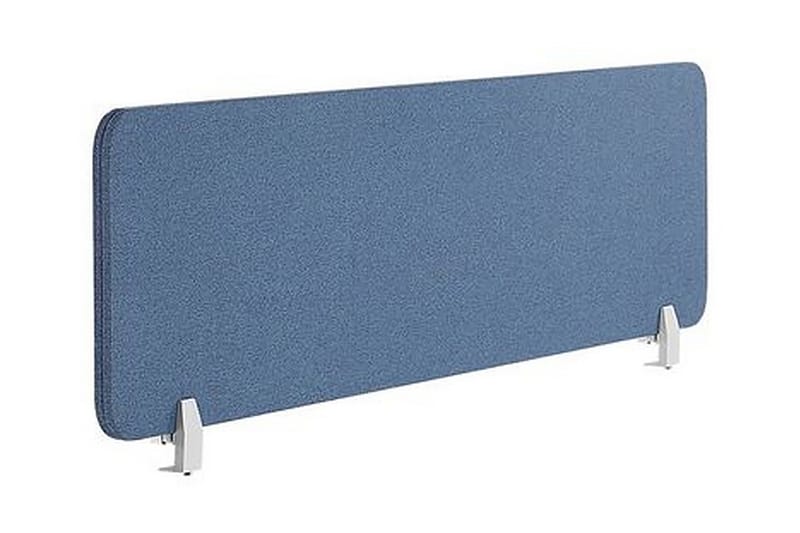 Skjold til skrivebord 160 x 40 cm blå WALLY - Blå - Bordtilbehør - Avskjerming skrivebord - Romdelere