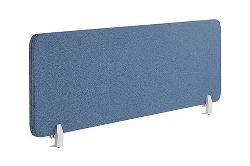 Skjold til skrivebord 160 x 40 cm blå WALLY - Blå - Bordtilbehør - Romdelere - Avskjerming skrivebord