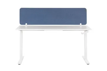 Skjold til skrivebord 160 x 40 cm blå WALLY - Blå - Innredning - Romdelere - Avskjerming skrivebord