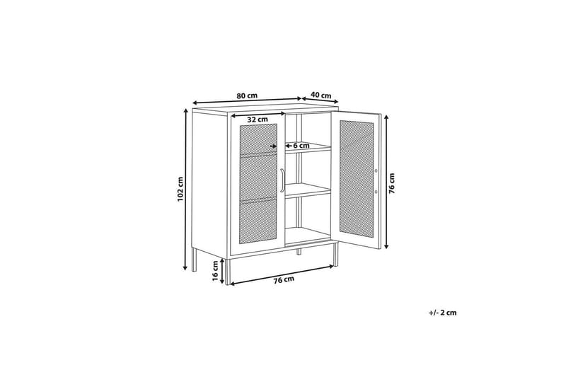 Vitrine Wakatipu Blå - Blå - Oppbevaring - Skap - Vitrineskap