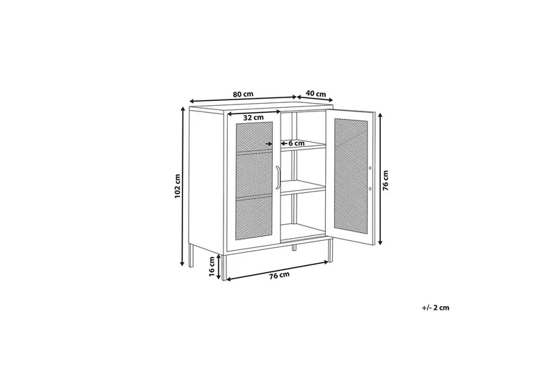 Vitrine Wakatipu Grønn - Grønn - Oppbevaring - Skap - Vitrineskap