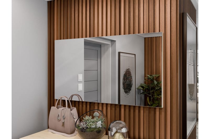 Agawal Vegghengt Speil Rektangulær 100 cm - Brun - Innredning - Speil - Veggspeil