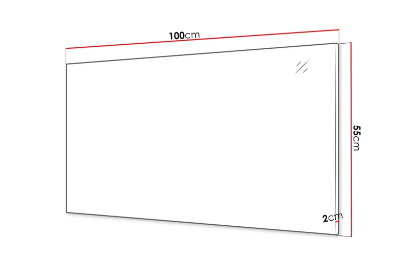 Agawal Vegghengt Speil Rektangulær 100 cm - Brun - Innredning - Speil - Veggspeil