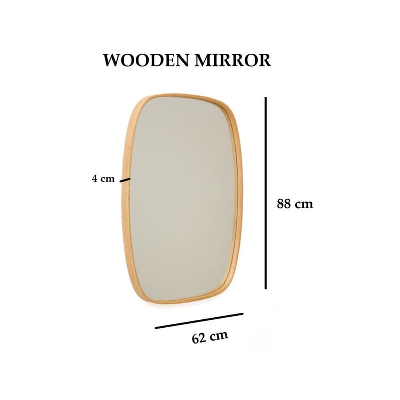 Aranfield vegghengt speil Rektangulær 62 cm - Brun - Innredning - Speil - Veggspeil