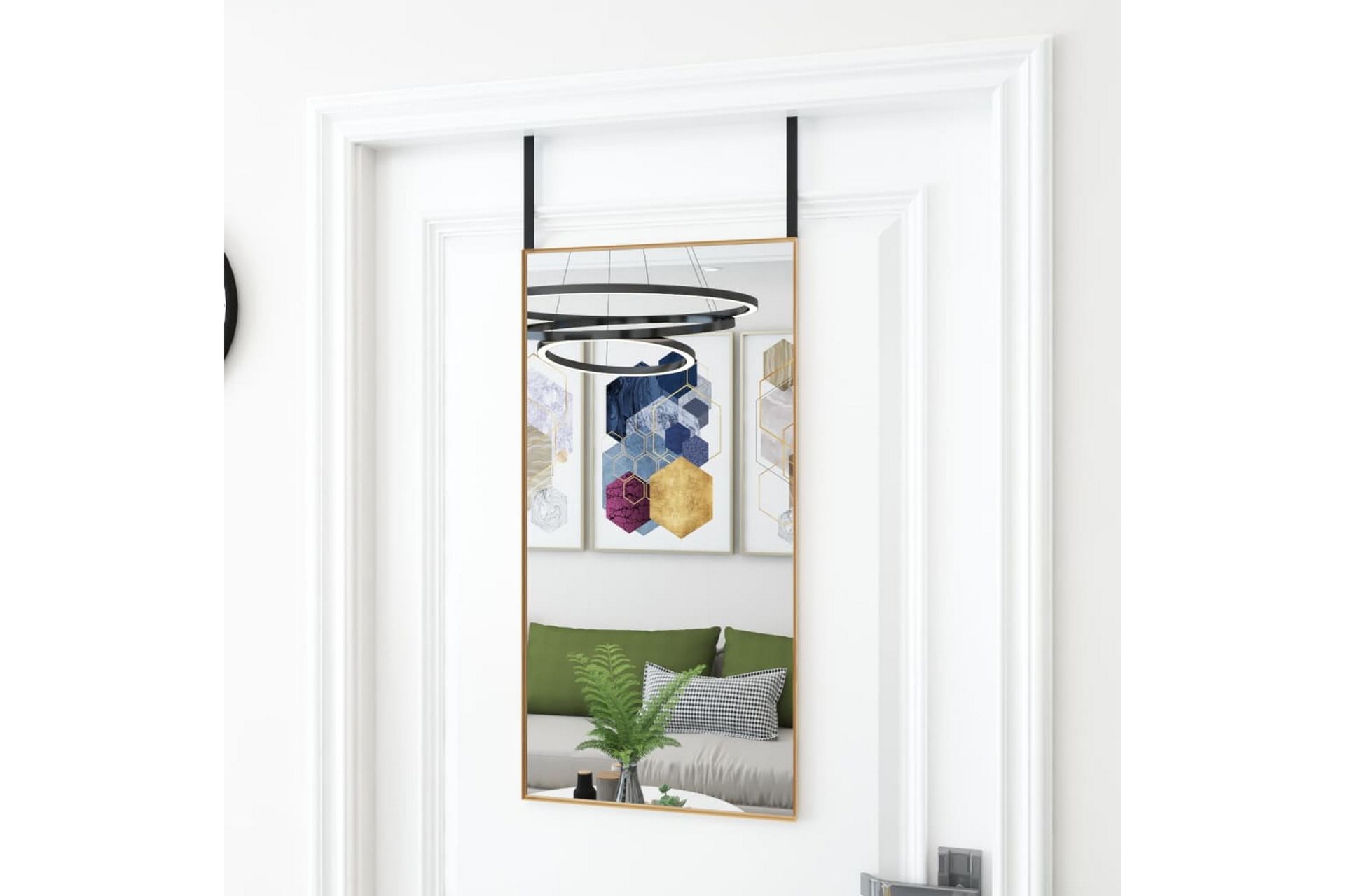 beBasic Dørspeil gull 40x80 cm glass og aluminium - Gull - Innredning - Speil - Dørspeil
