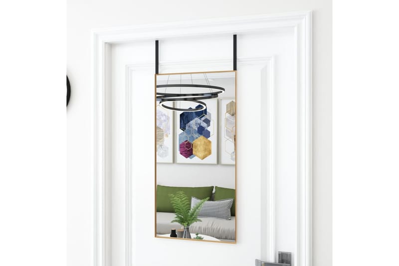 beBasic Dørspeil gull 40x80 cm glass og aluminium - Gull - Innredning - Speil - Dørspeil