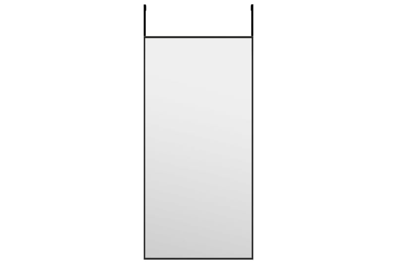 beBasic Dørspeil svart 30x60 cm glass og aluminium - Svart - Dørspeil