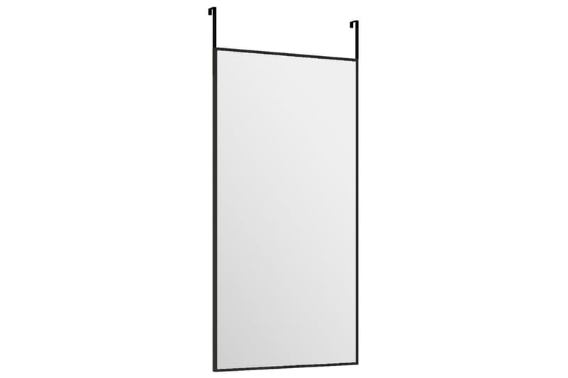 beBasic Dørspeil svart 30x60 cm glass og aluminium - Svart - Dørspeil