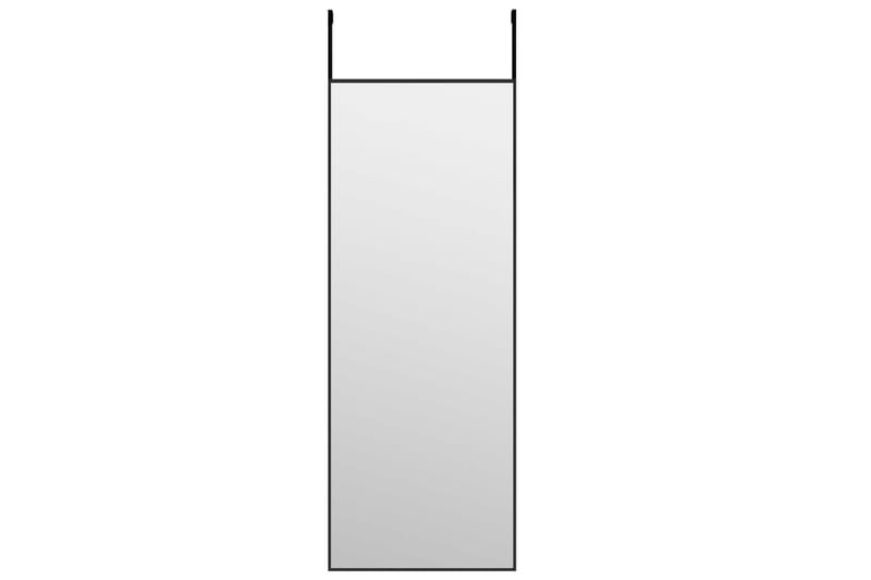beBasic Dørspeil svart 30x80 cm glass og aluminium - Svart - Dørspeil