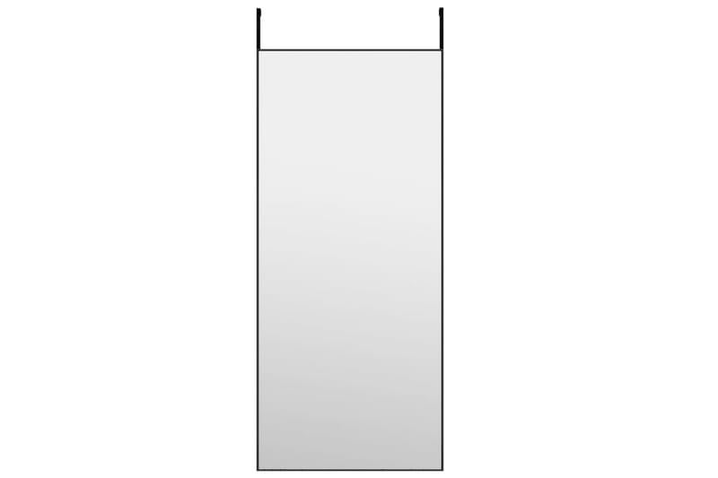 beBasic Dørspeil svart 40x100 cm glass og aluminium - Svart - Dørspeil