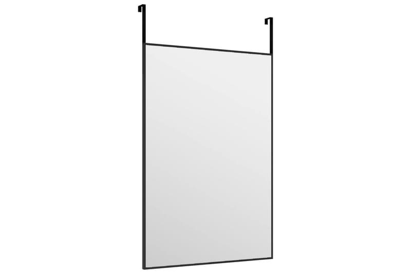 beBasic Dørspeil svart 40x60 cm glass og aluminium - Svart - Dørspeil