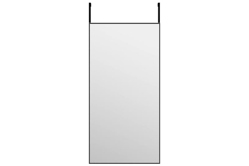 beBasic Dørspeil svart 40x80 cm glass og aluminium - Svart - Dørspeil