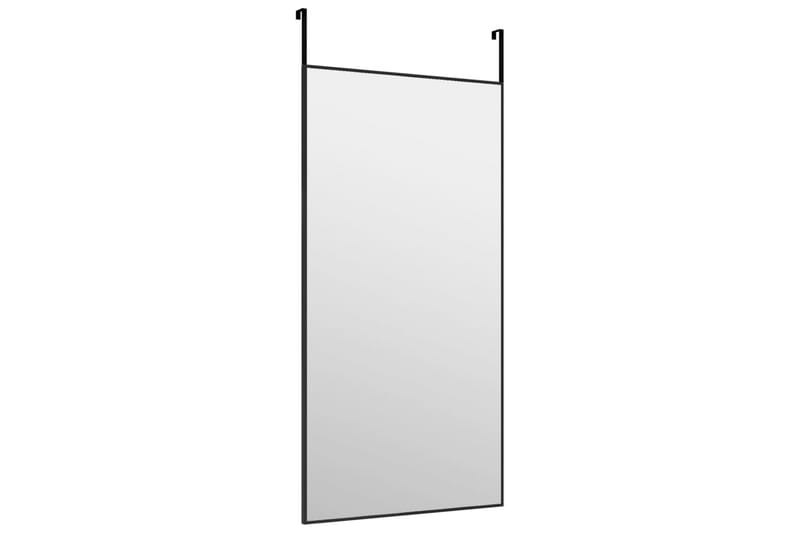 beBasic Dørspeil svart 40x80 cm glass og aluminium - Svart - Dørspeil