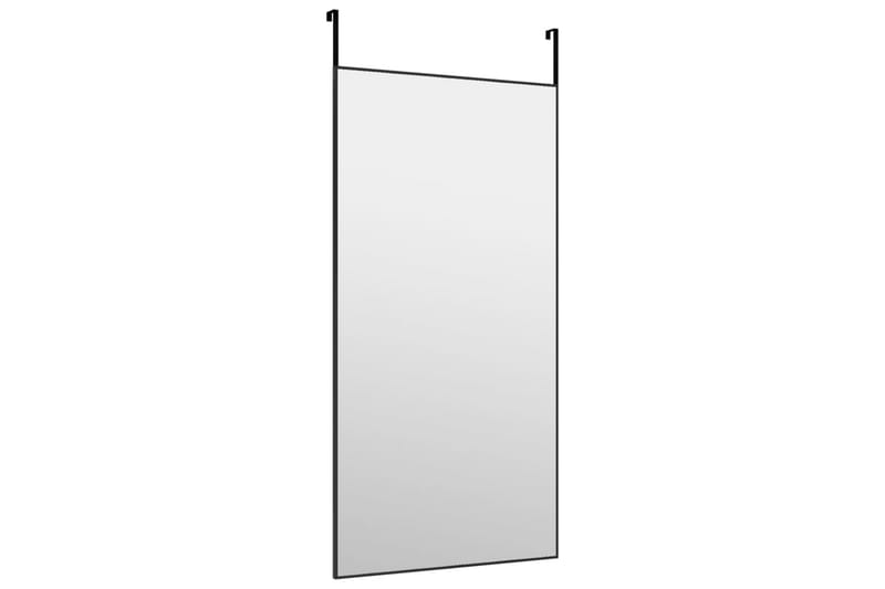 beBasic Dørspeil svart 50x100 cm glass og aluminium - Svart - Dørspeil