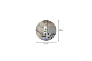 Buhem Vegghengt Speil Rund 60 cm - Beige - Innredning - Speil - Veggspeil