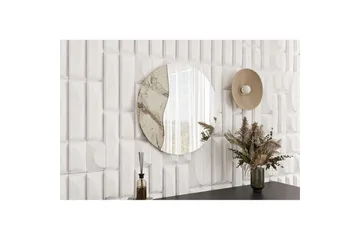 Buhem Vegghengt Speil Rund 60 cm - Beige - Innredning - Speil - Veggspeil