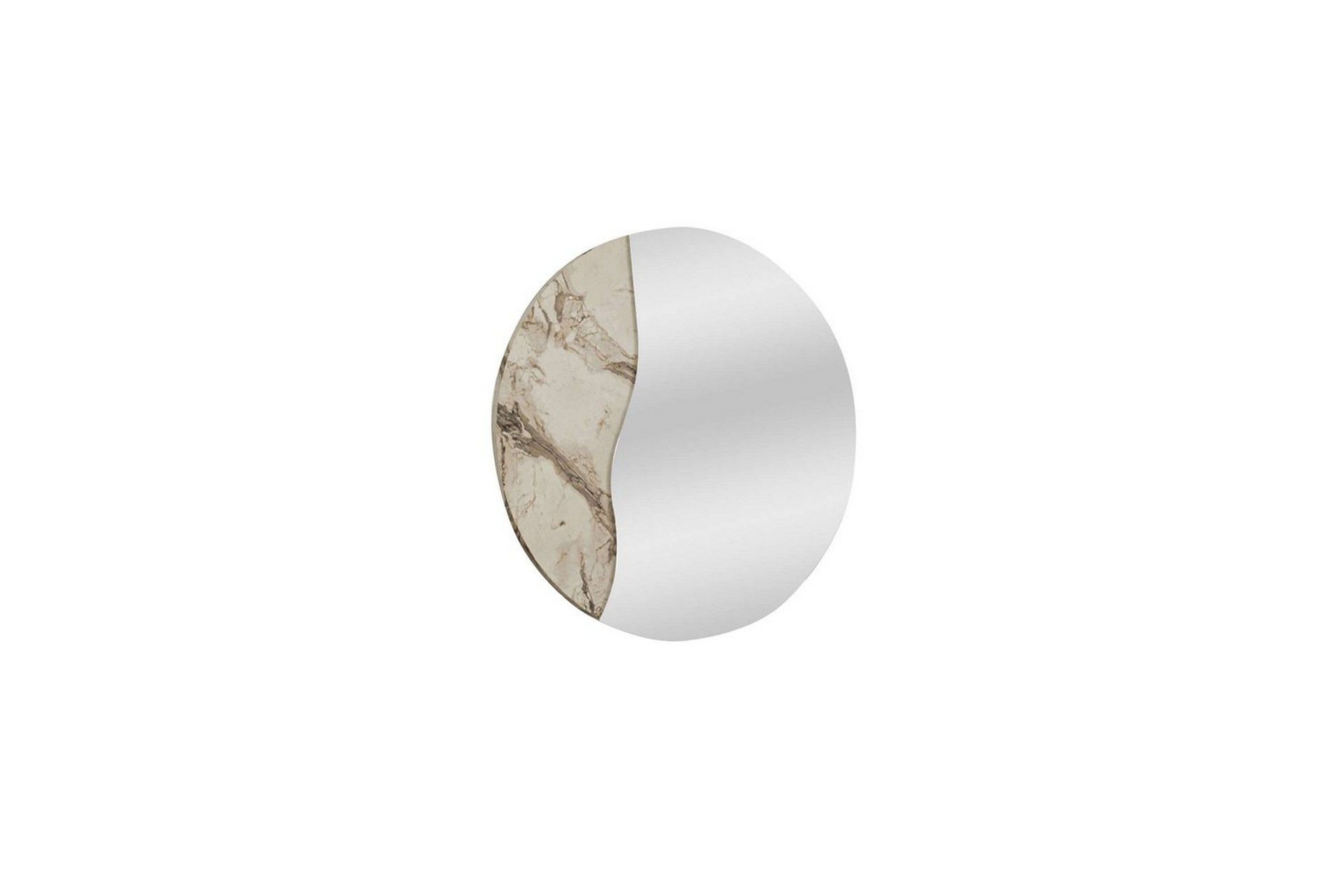 Buhem Vegghengt Speil Rund 60 cm - Beige
