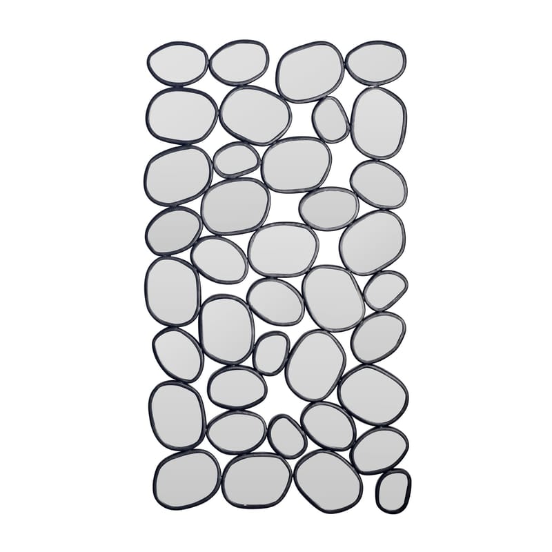 Corano Veggspeil 56x99 cm Organisk Asymmetrisk - Svart og sølvfarget - Innredning - Speil - Veggspeil