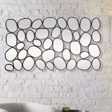 Corano Veggspeil 56x99 cm Organisk Asymmetrisk - Svart og sølvfarget - Innredning - Speil - Veggspeil