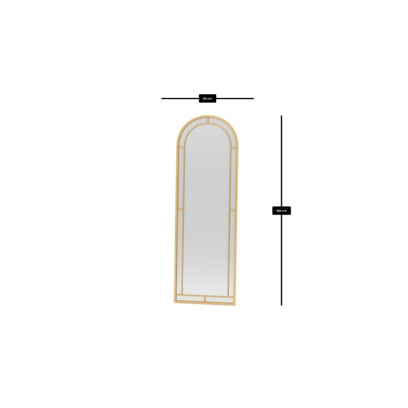 Dasina Gulvspeil 60 x 180 cm - Gull - Innredning - Speil - Helkroppsspeil