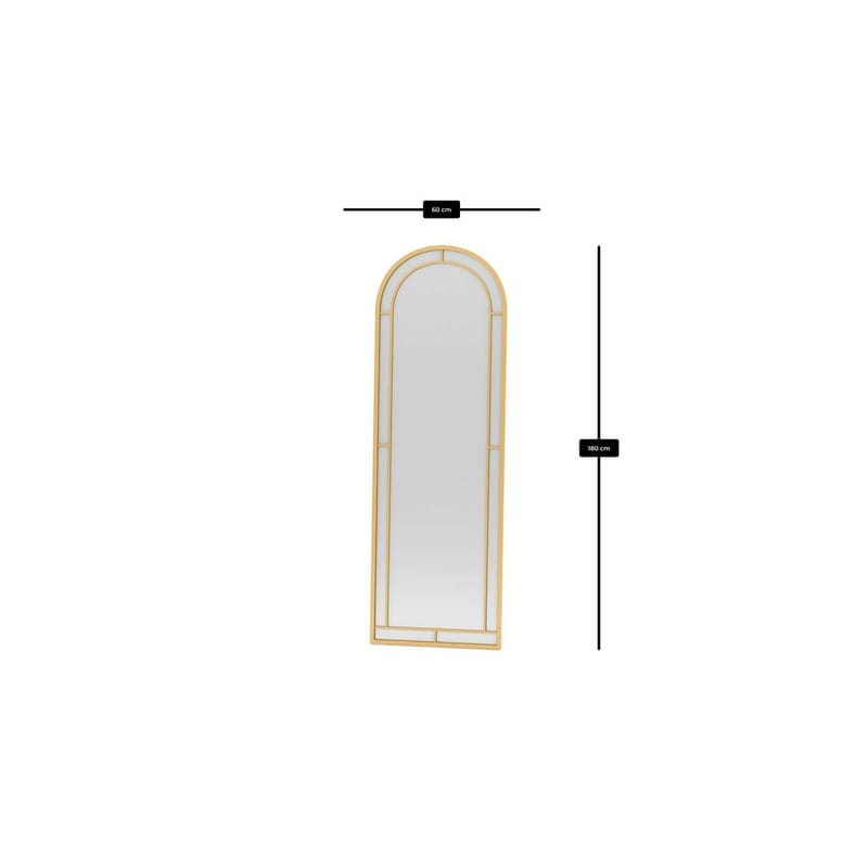 Dasina Gulvspeil 60 x 180 cm - Gull - Innredning - Speil - Helkroppsspeil