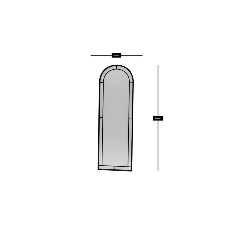 Dasina Gulvspeil 60 x 180 cm - Svart - Innredning - Speil - Helkroppsspeil
