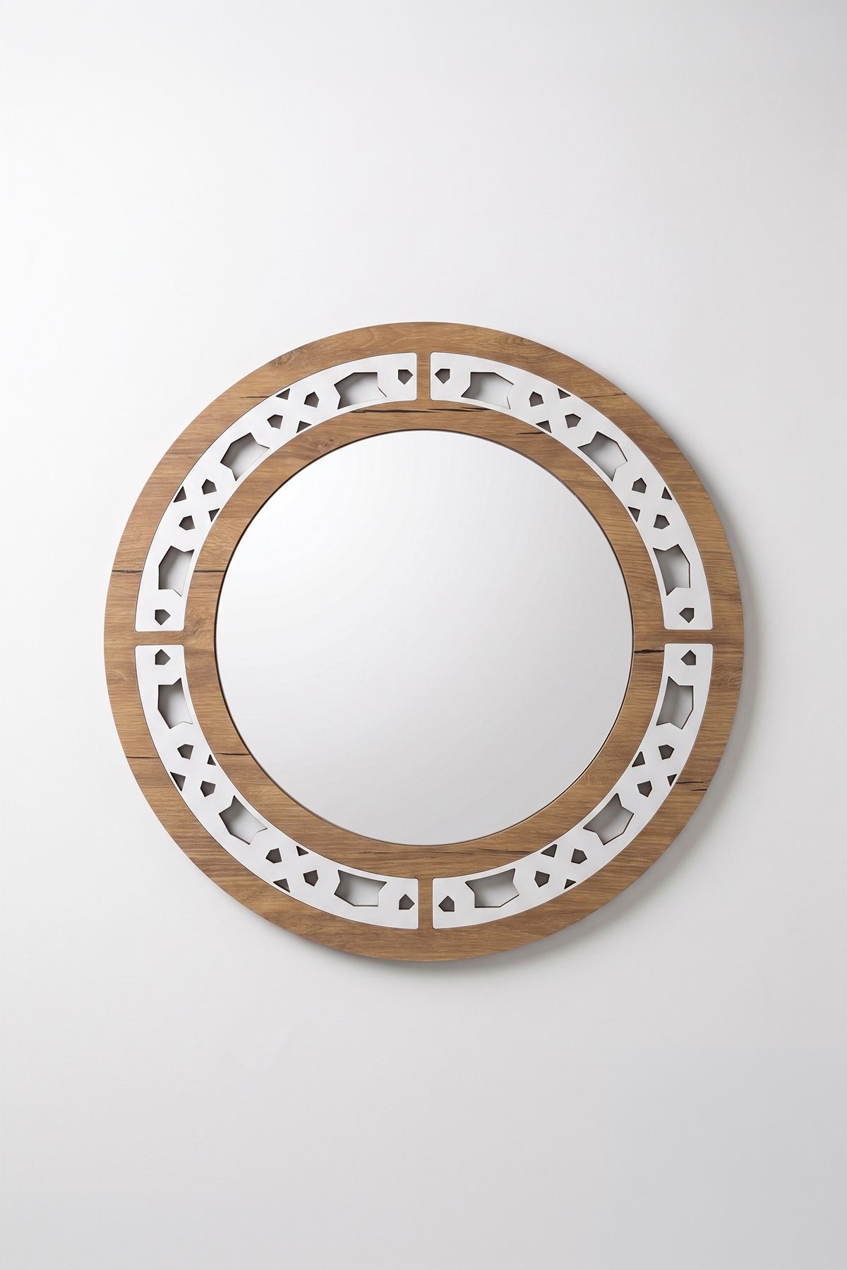 Dekorativt speil i tre Homitis Armona speil (Ø58 cm) wenge -