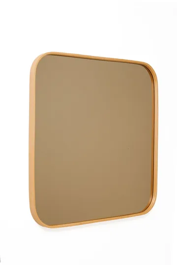 Dekorativt speil Wallxpert Square (50 x 50 x 4 cm) Eik - Hvit ramme med eikedetaljer - Innredning - Speil - Veggspeil