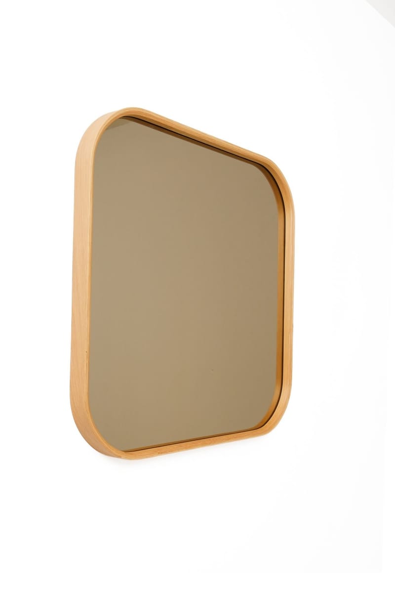 Dekorativt speil Wallxpert Square (90 x 90 x 4 cm) Eik - Eik - Innredning - Speil - Veggspeil
