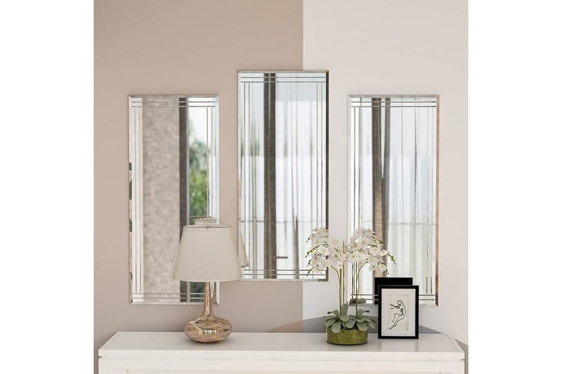 Dekorativt speilsett (3 deler) Heba Buhem Transparent - Ivory - Innredning - Speil - Veggspeil