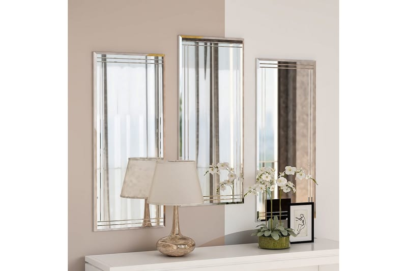 Dekorativt speilsett (3 deler) Heba Buhem Transparent - Ivory - Innredning - Speil - Veggspeil