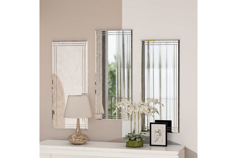 Dekorativt speilsett (3 deler) Heba Buhem Transparent - Ivory - Innredning - Speil - Veggspeil
