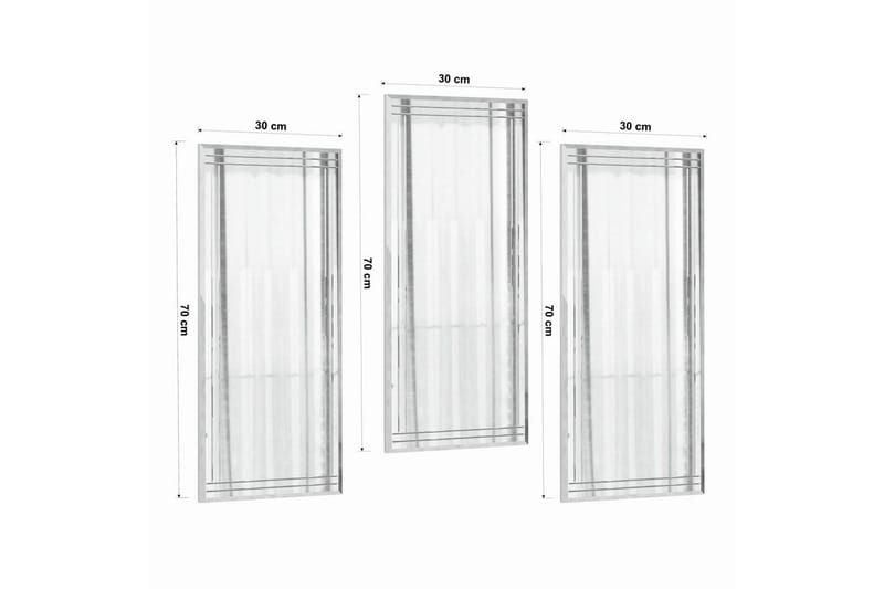 Dekorativt speilsett (3 deler) Heba Buhem Transparent - Ivory - Innredning - Speil - Veggspeil