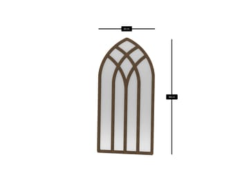 Delvi Gulvspeil 90x180 cm - Brun - Innredning - Speil - Helkroppsspeil