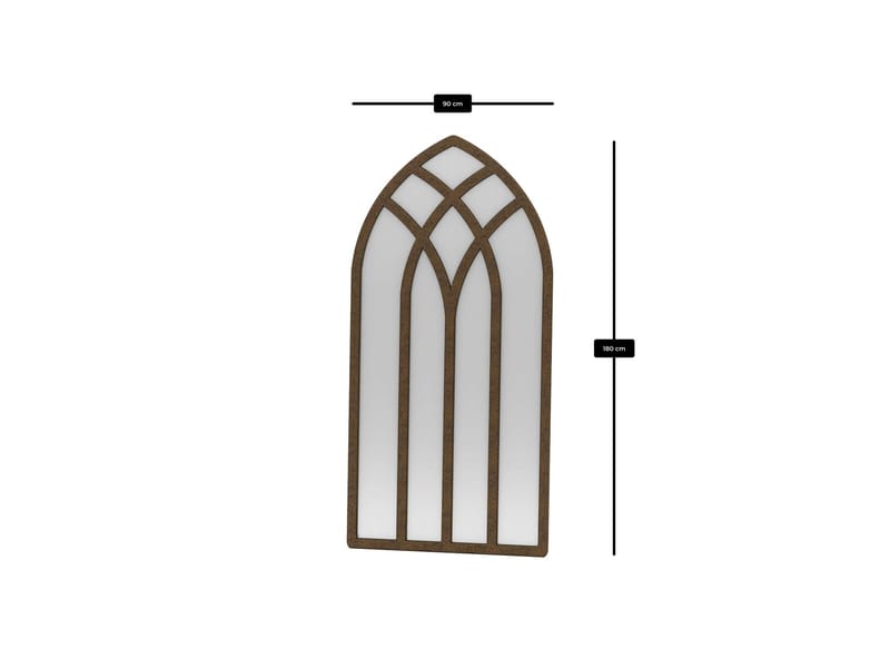 Delvi Gulvspeil 90x180 cm - Brun - Innredning - Speil - Helkroppsspeil