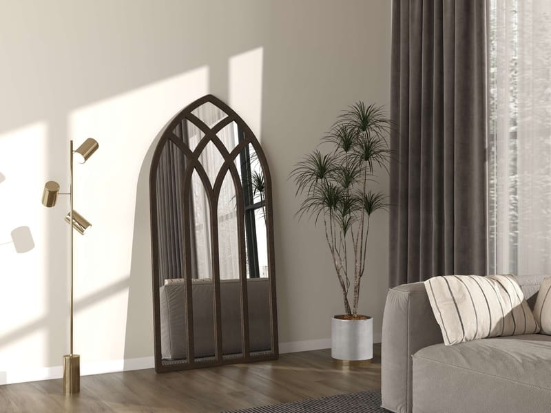 Delvi Gulvspeil 90x180 cm - Brun - Innredning - Speil - Helkroppsspeil