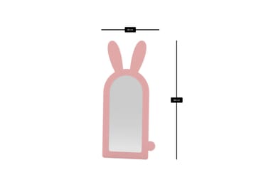 Devik Gulvspeil 180 cm - Rosa - Innredning - Speil - Helkroppsspeil