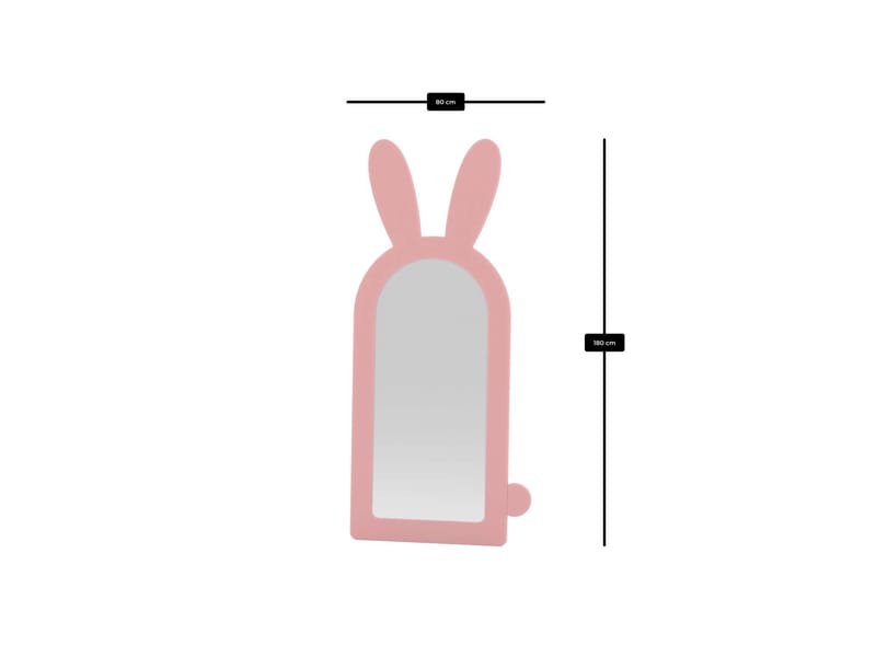 Devik Gulvspeil 180 cm - Rosa - Innredning - Speil - Helkroppsspeil